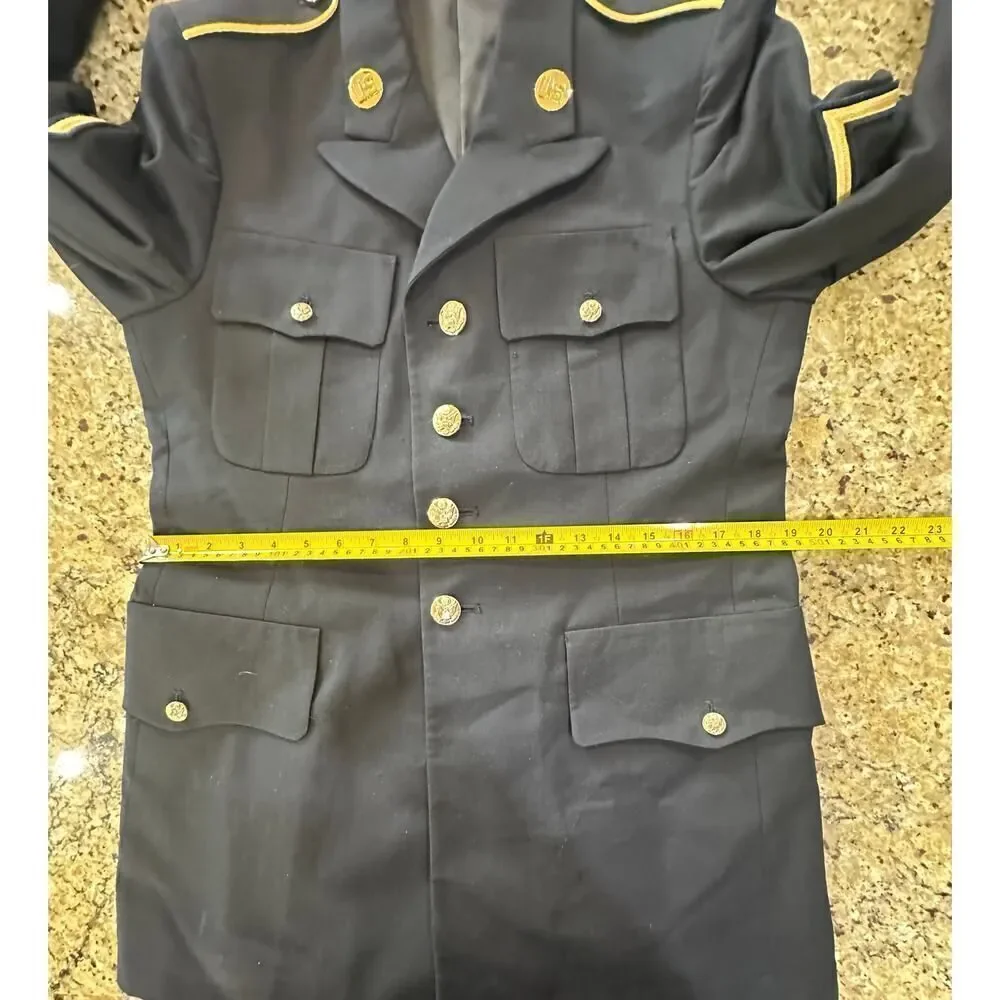 United States Army Service Uniform Dress Blue 450 ASU Jacket Coat Poly Wool 37RC